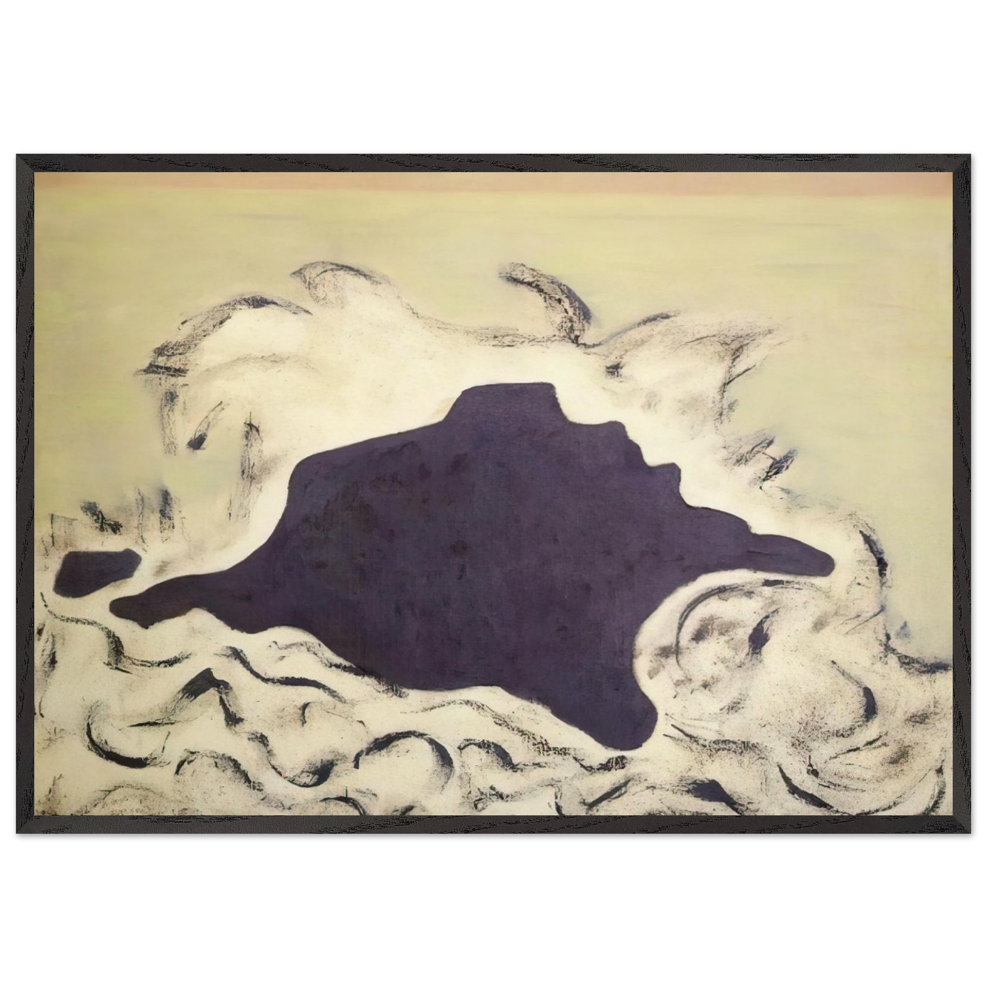 Advancing Sea - 1953 - Milton Avery Framed Art Print – Black Wooden Frame - Default Title - -Framed Art Print