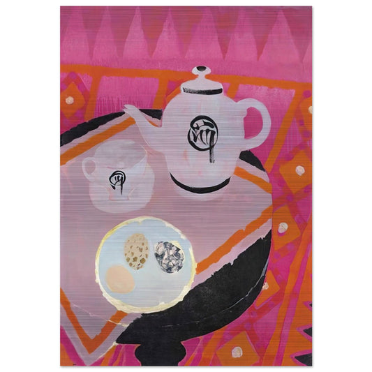 Chinese Teapot - 1989 - Mary Fedden Brushed Aluminum Print - 70x100 cm / 28x40 inches | Mary Fedden Aluminum Print | Mary Fedden Prints