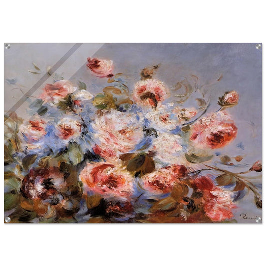 Roses from Wargemont - Pierre-Auguste Renoir Acrylic Print - 70x100 cm / 28x40″ inches | Pierre-Auguste Renoir Wall Art | Pierre-Auguste Renoir Prints