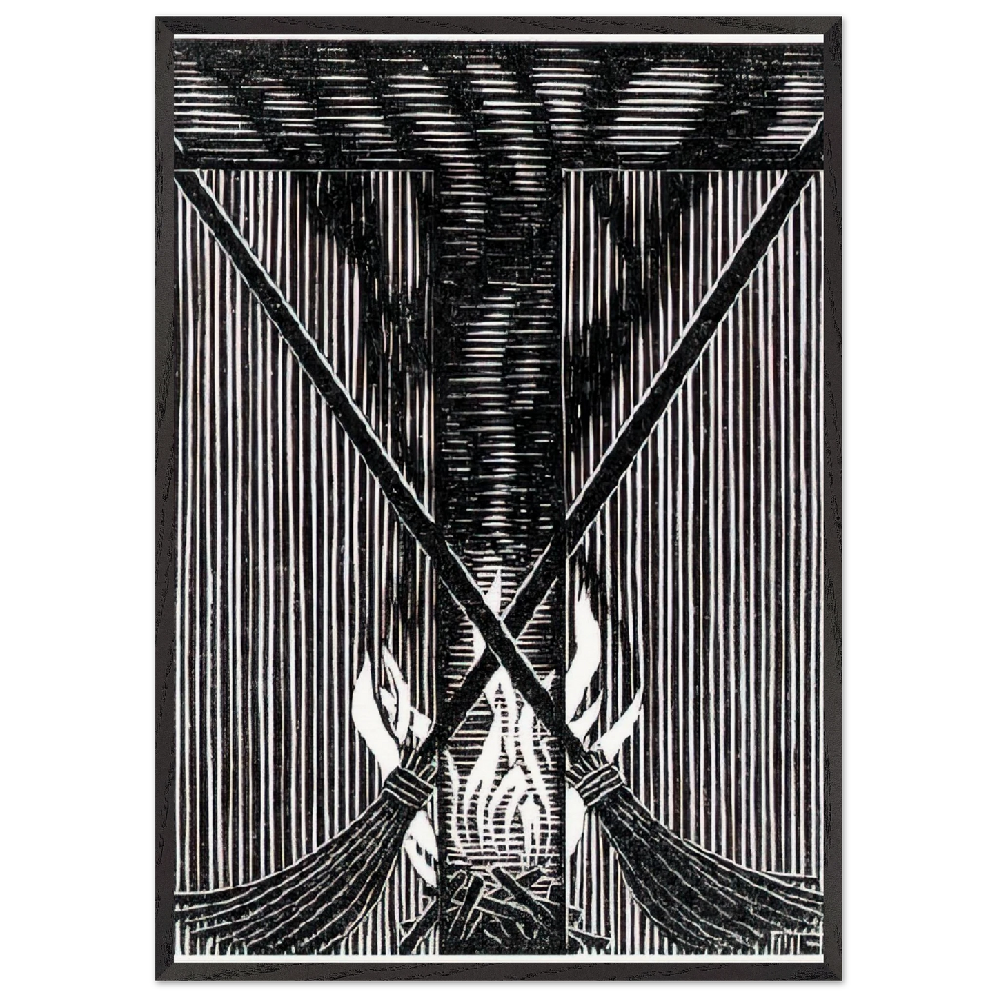 INITIAL T - MC Escher Framed Art Print – Black Wooden Frame - Default Title - -Framed Art Print