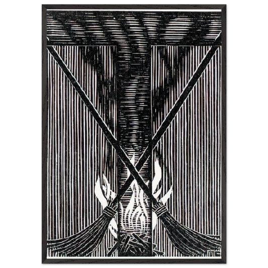 INITIAL T - MC Escher Framed Art Print – Black Wooden Frame - Default Title - -Framed Art Print