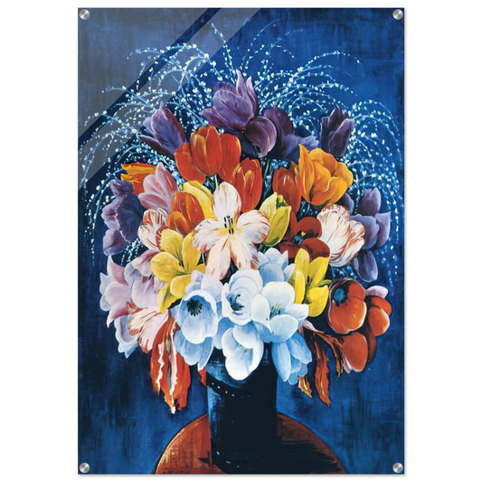 BOUQUET OF TULIPS - Moise Kisling Acrylic Print - 70x100 cm / 28x40″ inches | Moise Kisling Wall Art | Moise Kisling Prints