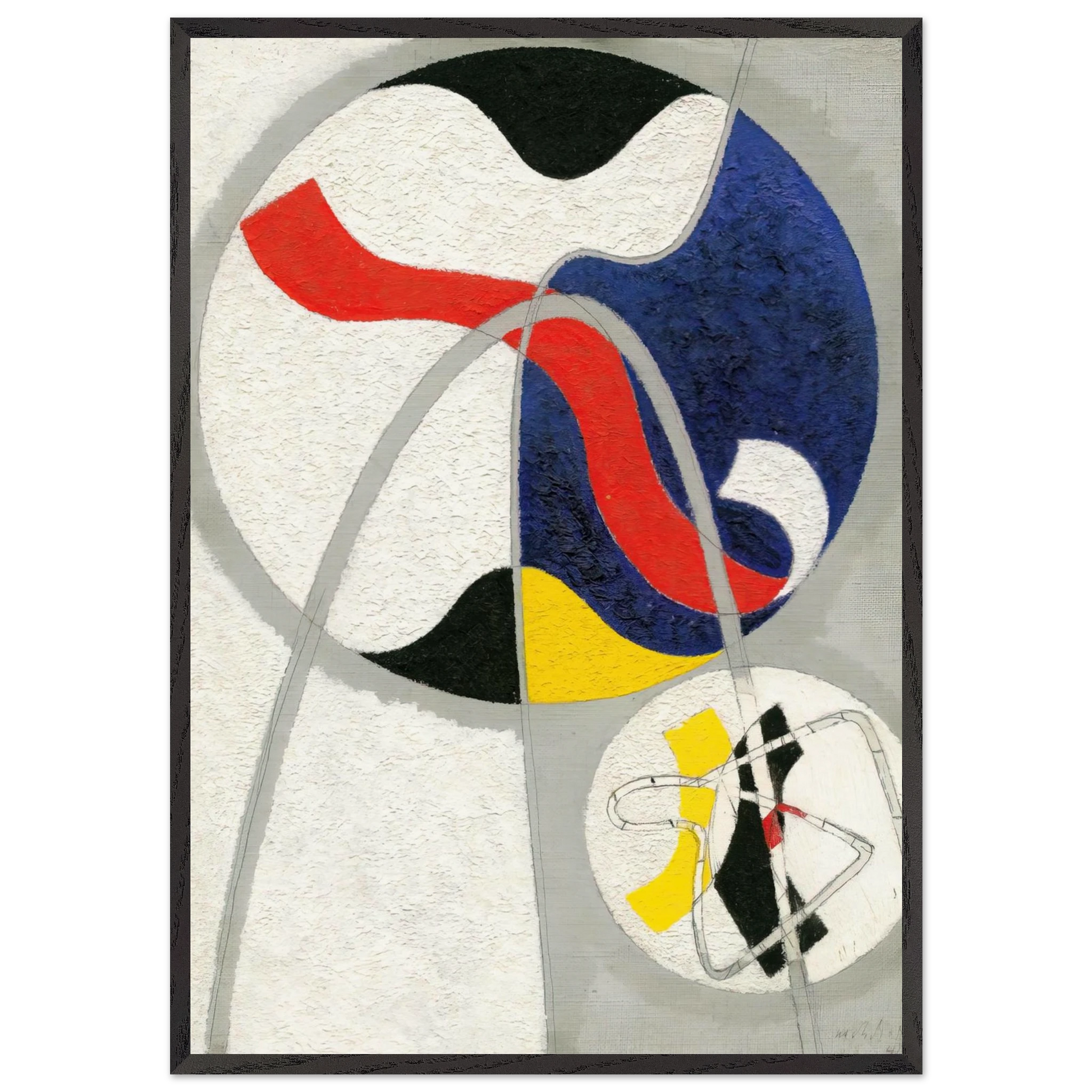 Project for the sculpture Bennett - Laszlo Moholy-Nagy Framed Art Print – Black Wooden Frame - Default Title - -Framed Art Print