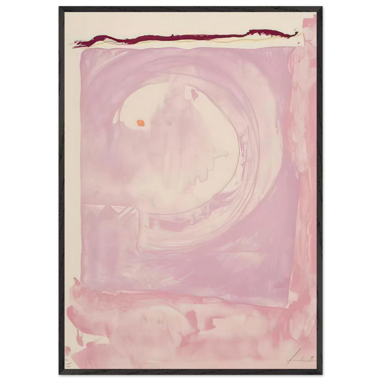 Helen Frankenthaler - Reflections IX - 1995 Wall art - A2 (42 x 59.4  cm) - Premium Wooden Framed Poster With Fine Art Paper - Black frame