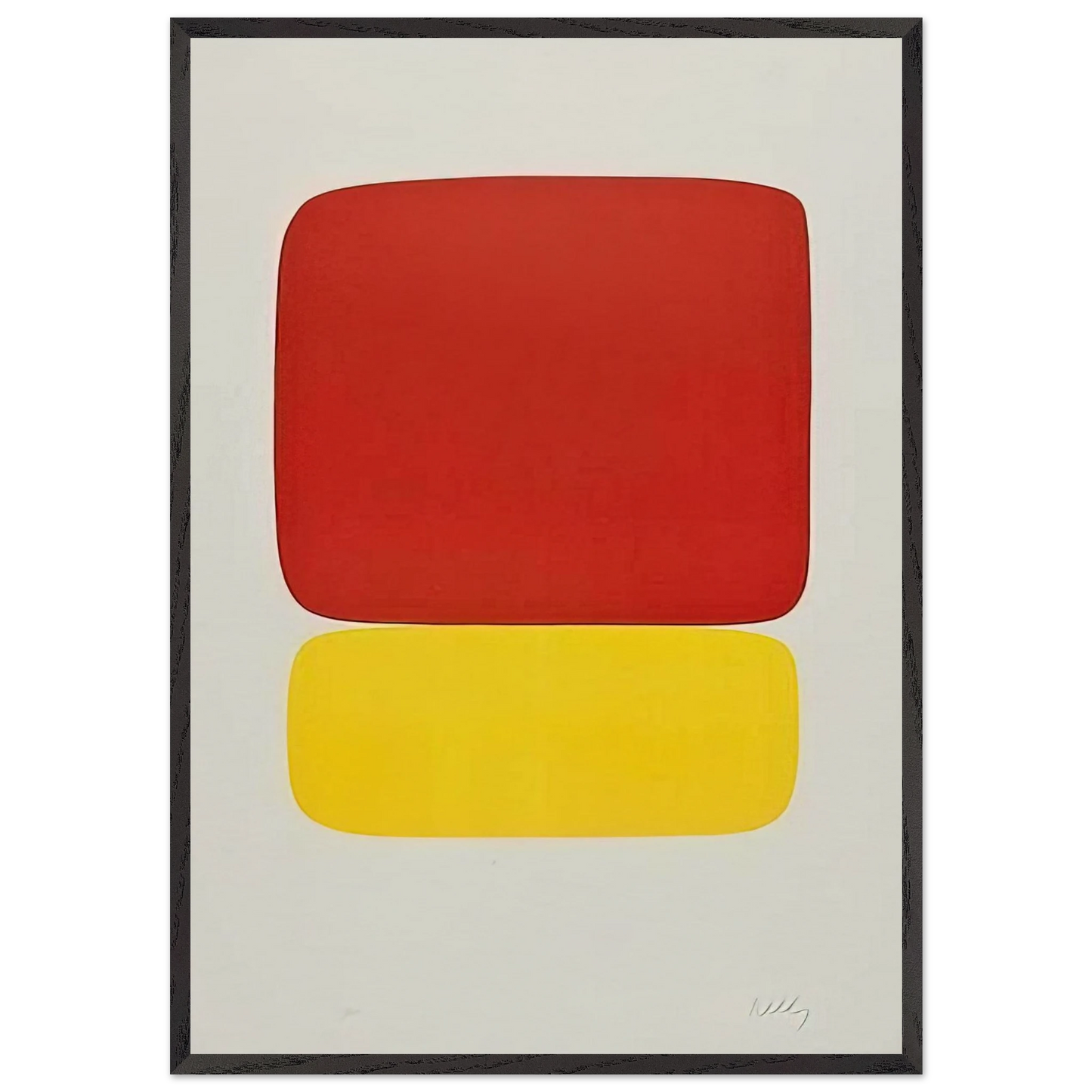 Red over Yellow - Ellsworth Kelly Framed Art Print – Black Wooden Frame - Default Title - -Framed Art Print