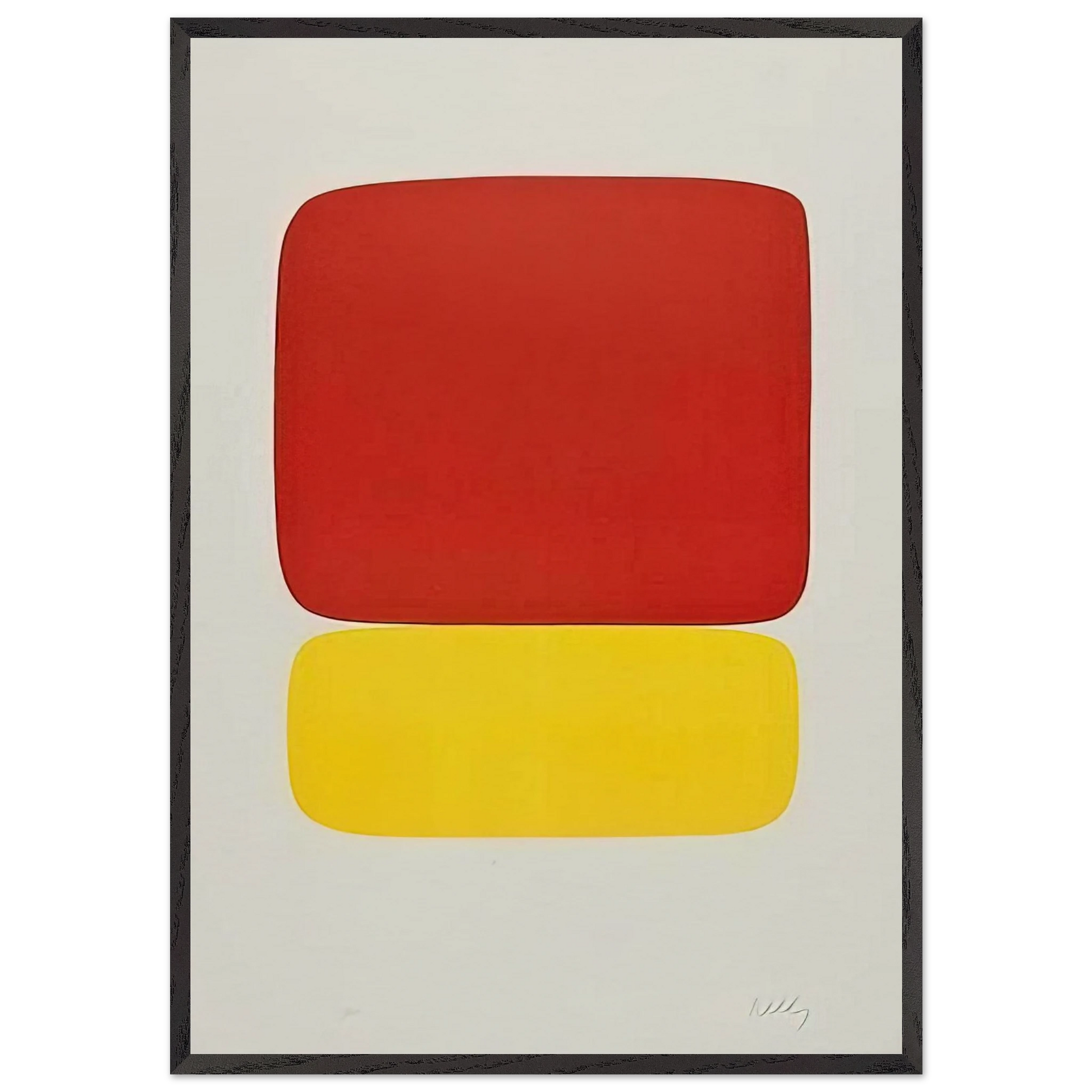 Red over Yellow - Ellsworth Kelly Framed Art Print – Black Wooden Frame - Default Title - -Framed Art Print