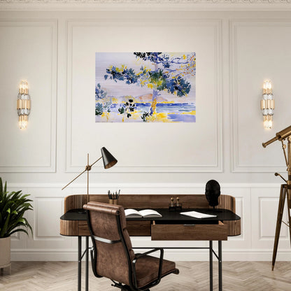 Saint-Clair Landscape - Henri-Edmond Cross Brushed Aluminum Print - 70x100 cm / 28x40 inches | Henri-Edmond Cross Aluminum Print | Henri-Edmond Cross Prints
