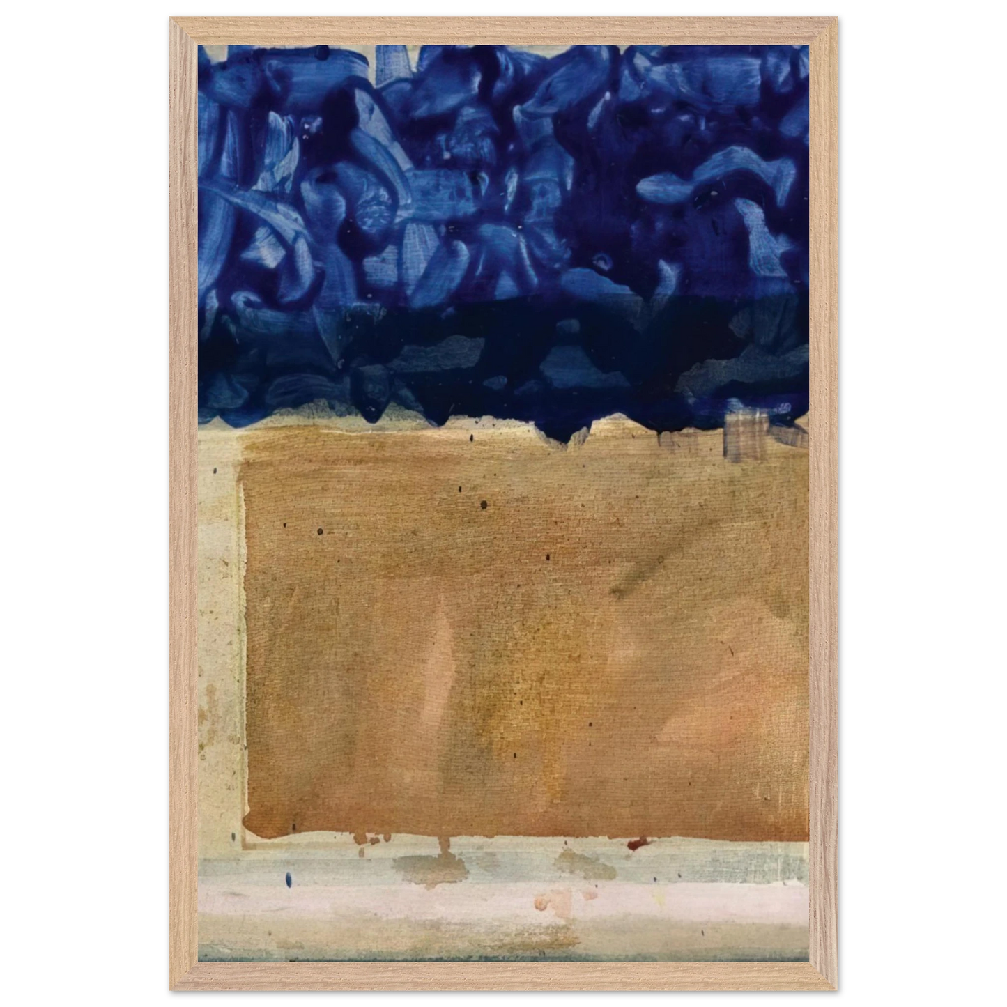 Helen Frankenthaler - Shoreline - 1952 Wall art - 30x40 cm / 12x16 inches - Premium Wooden Framed Poster With Fine Art Paper - Black frame