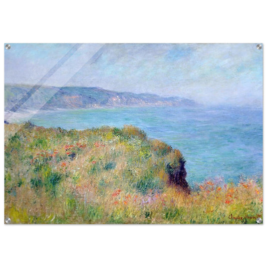 Cliff near Pourville - claude monet Acrylic Print - 70x100 cm / 28x40″ inches