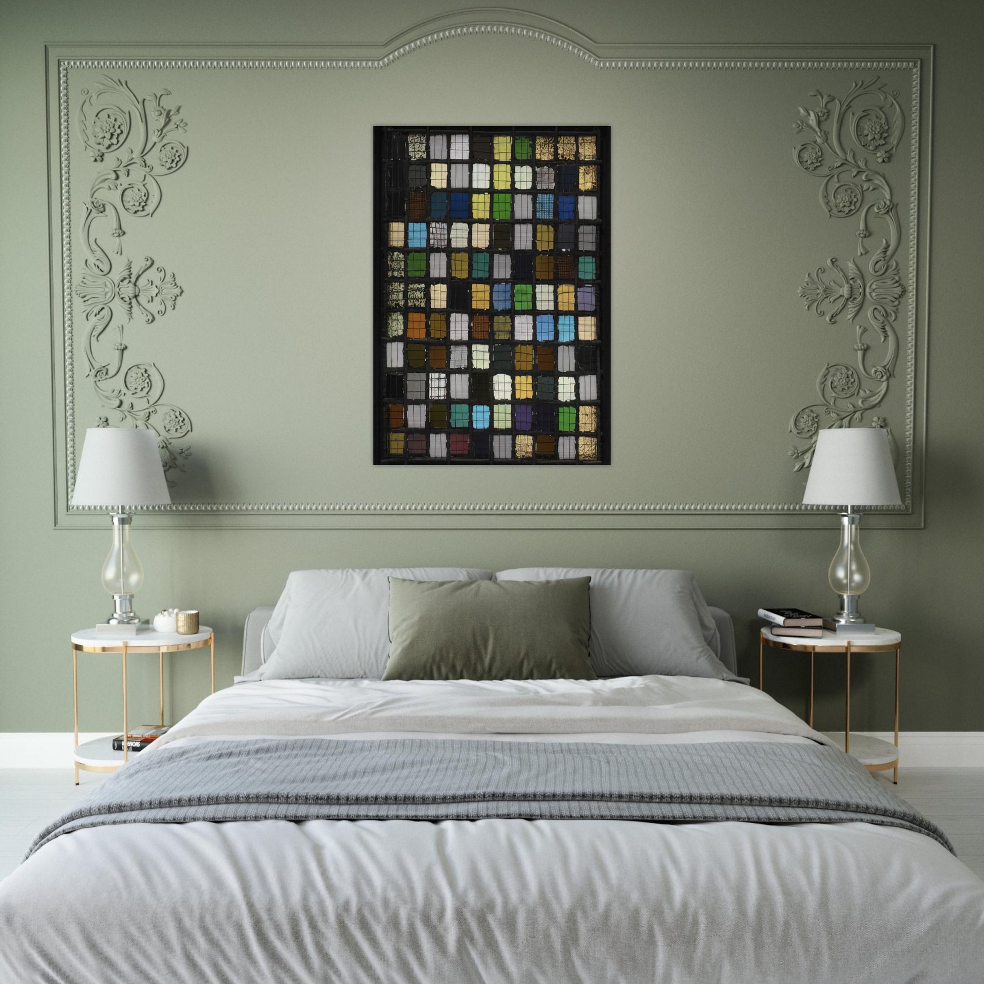 GRID MOUNTED 1921 - Josef Albers Brushed Aluminum Print - 70x100 cm / 28x40 inches | Josef Albers Aluminum Print | Josef Albers Prints