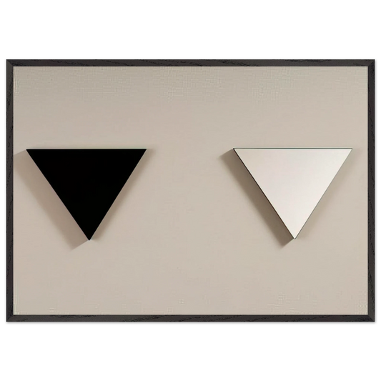 Mirror Object - 1973 - Blinky Palermo 70x100 cm / 28x40 inches Framed Art Print – Black Wooden Frame