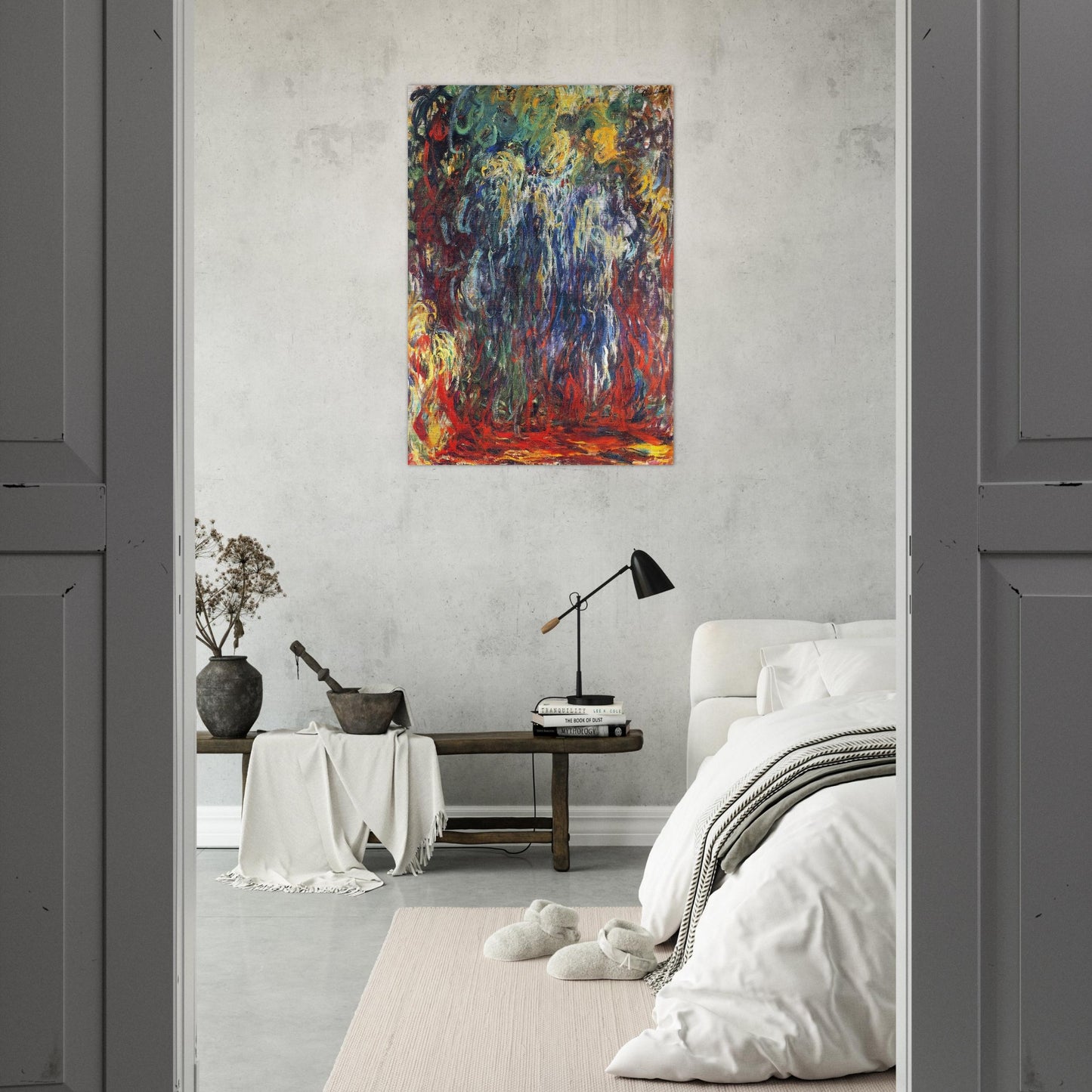 Weeping Willow, Giverny - claude monet Brushed Aluminum Print - 70x100 cm / 28x40 inches | claude monet Aluminum Print | claude monet Prints
