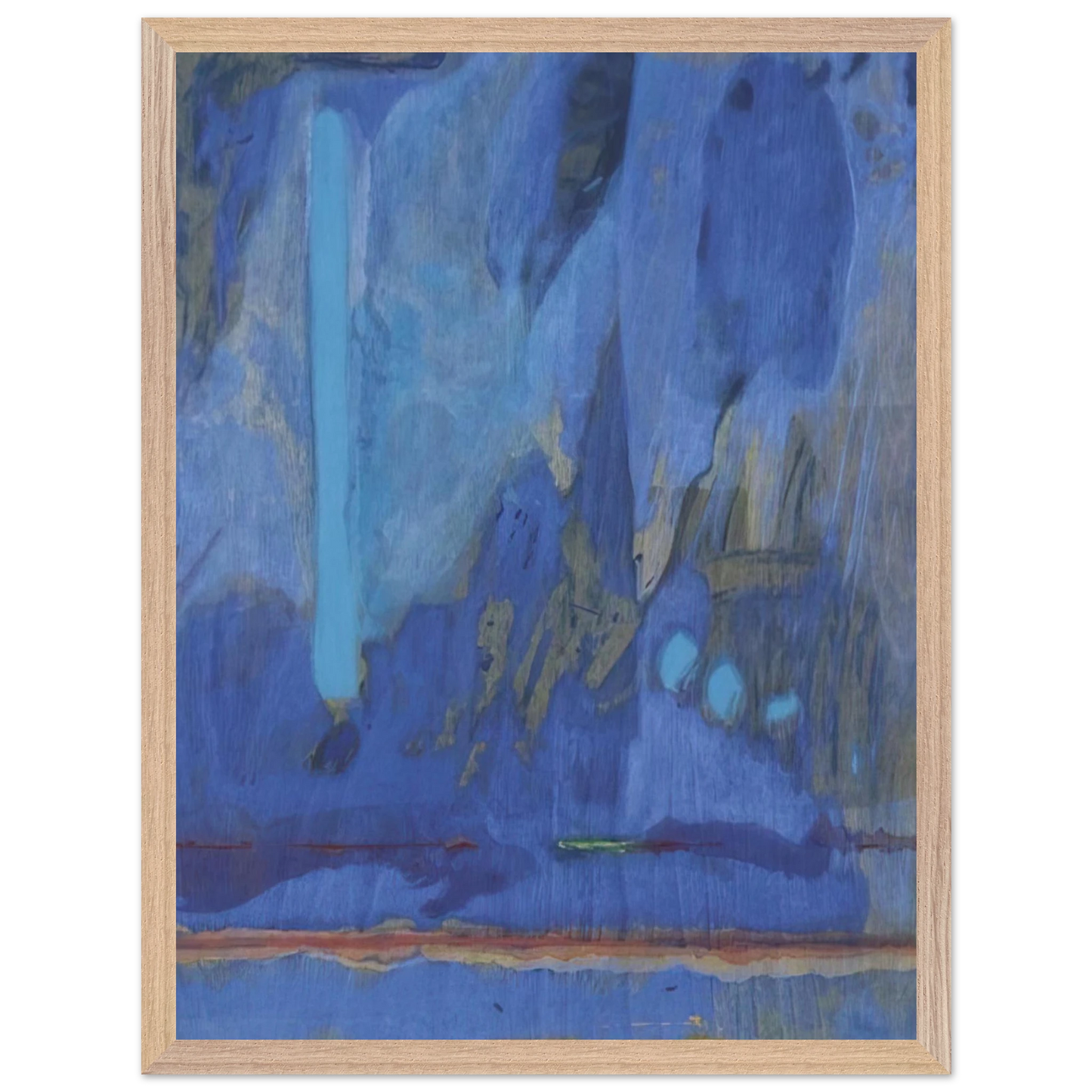 Helen Frankenthaler - Tales of Genji III - 1998 Wall art - 60x90 cm / 24x36 inches - Premium Wooden Framed Poster With Fine Art Paper - Wood frame
