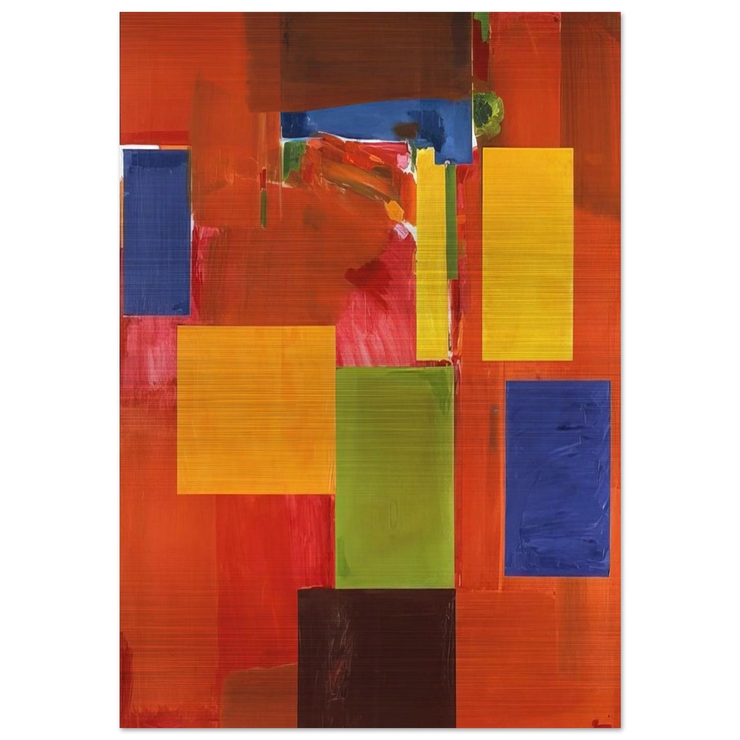 Sanctum Sanctorum - Hans Hofmann Brushed Aluminum Print - 70x100 cm / 28x40 inches | Hans Hofmann Aluminum Print | Hans Hofmann Prints