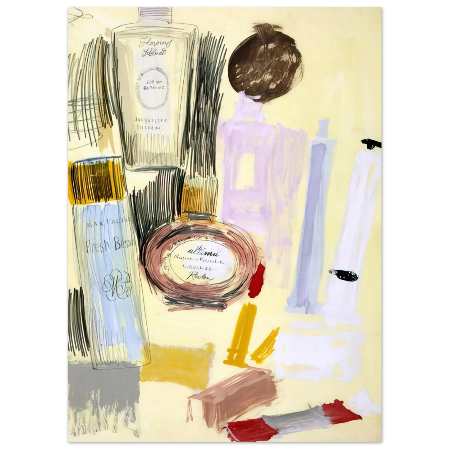 Andy Warhol - Untitled  Beauty Products  Fine Art Poster - 40x60 cm / 16x24 inches