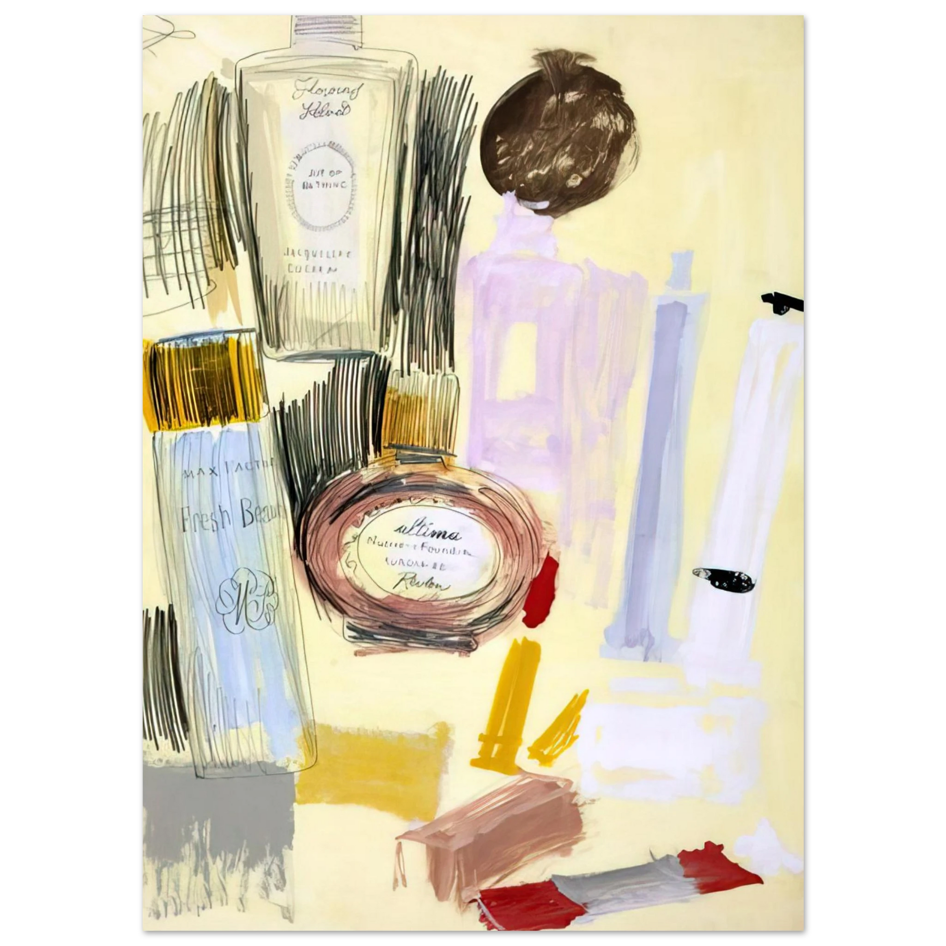 Andy Warhol - Untitled  Beauty Products  Fine Art Poster - 40x60 cm / 16x24 inches