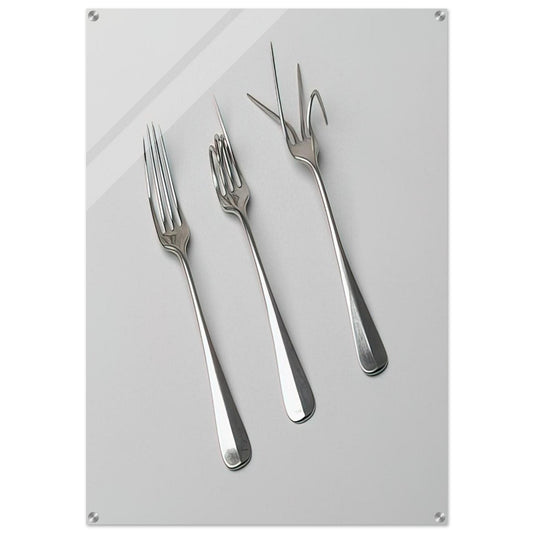 Fork Design - 1958 - Bruno Munari Acrylic Print - 70x100 cm / 28x40″ inches | Bruno Munari Wall Art | Bruno Munari Prints