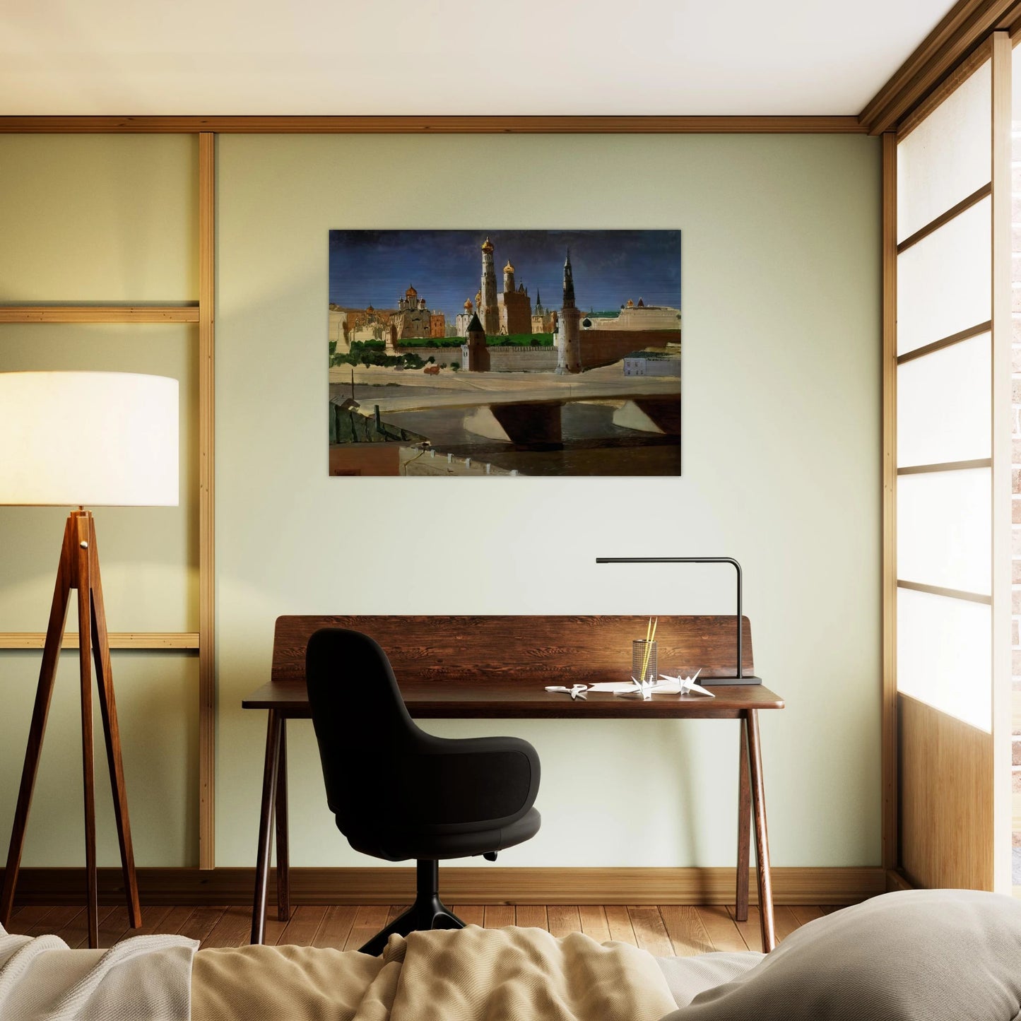 View of the Kremlin from the Zamoskvorechye District - Arkhyp Kuindzhi Brushed Aluminum Print - 70x100 cm / 28x40 inches | Arkhyp Kuindzhi Aluminum Print | Arkhyp Kuindzhi Prints