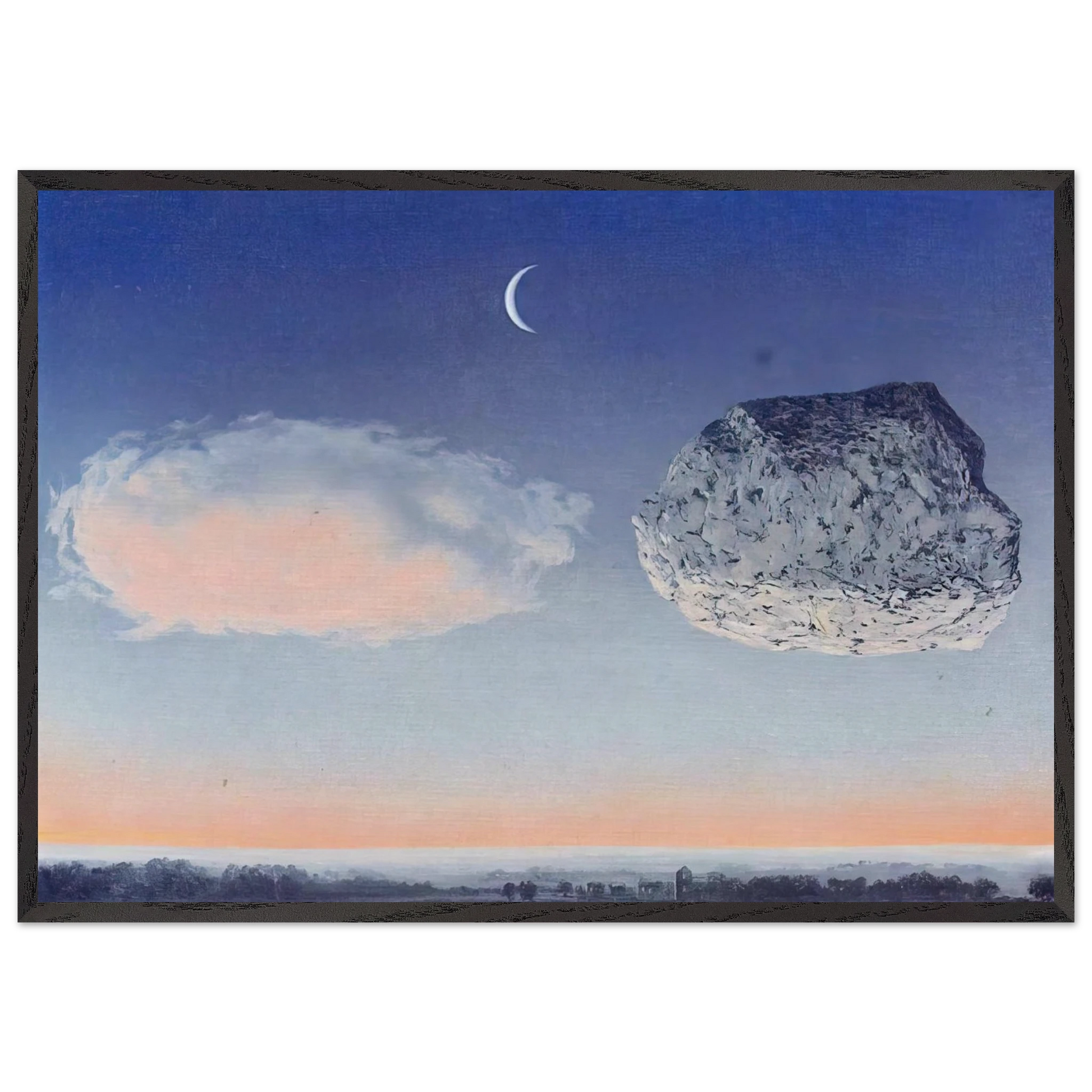 THE BATTLE OF THE ARGONNE 1959 - Rene Magritte Framed Art Print – Black Wooden Frame - Default Title - -Framed Art Print