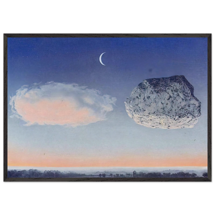 THE BATTLE OF THE ARGONNE 1959 - Rene Magritte 70x100 cm / 28x40 inches Framed Art Print – Black Wooden Frame