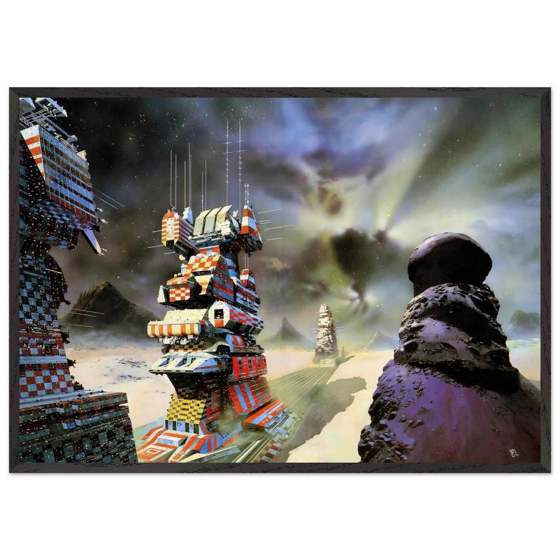 Chris Foss N15 - Chris Foss Framed Art Print – Black Wooden Frame - Default Title - -Framed Art Print