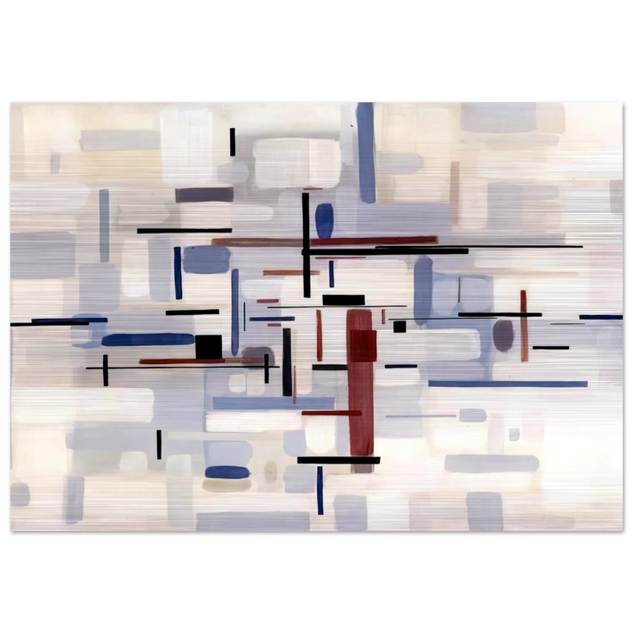 From Black to White Through Violet - 1948 - Bruno Munari Brushed Aluminum Print - 70x100 cm / 28x40 inches | Bruno Munari Aluminum Print | Bruno Munari Prints