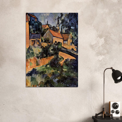 Turning Road at Montgeroult - Paul Cézanne Brushed Aluminum Print - 70x100 cm / 28x40 inches | Paul Cézanne Aluminum Print | Paul Cézanne Prints