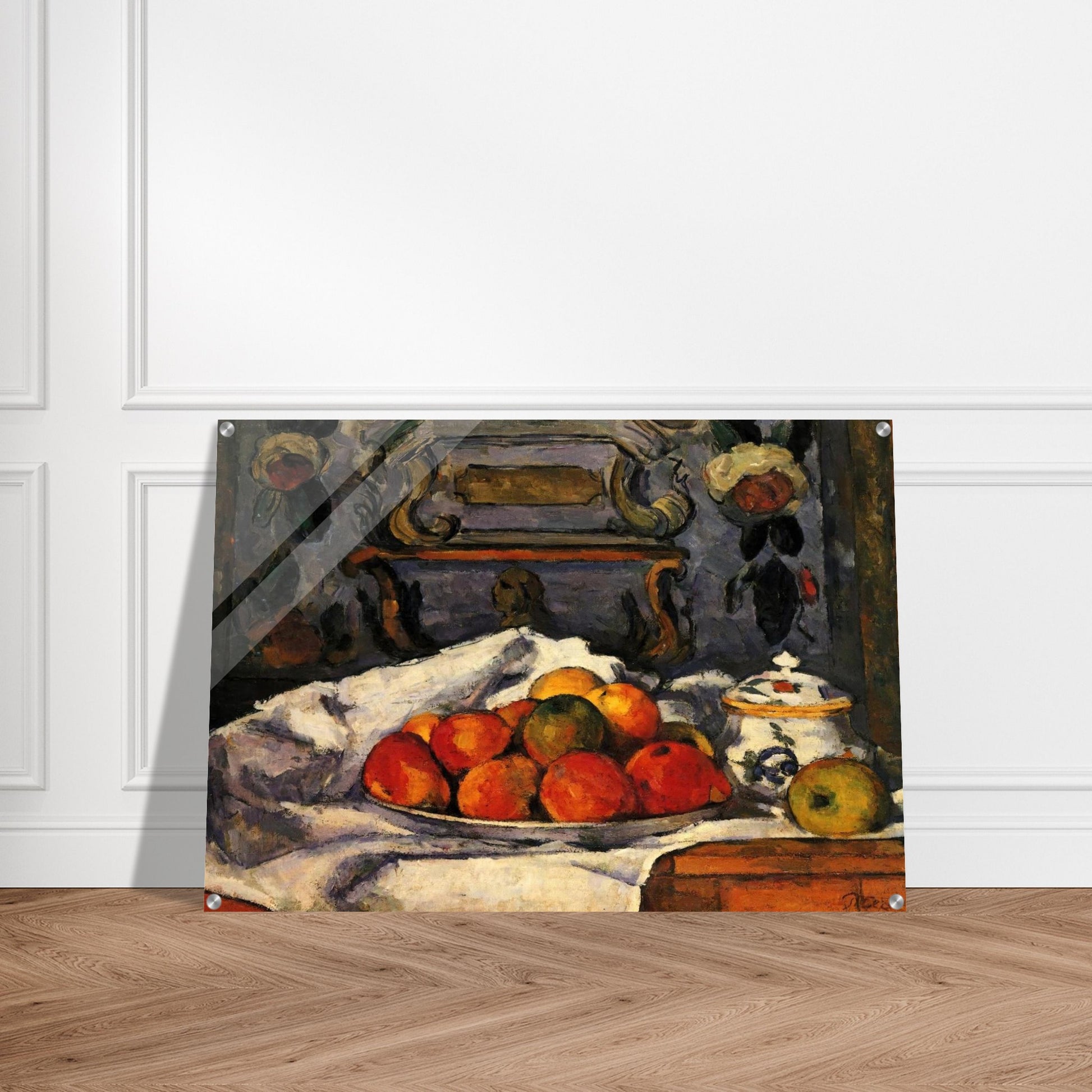 Dish of Apples - Paul Cézanne Acrylic Print - 70x100 cm / 28x40″ inches