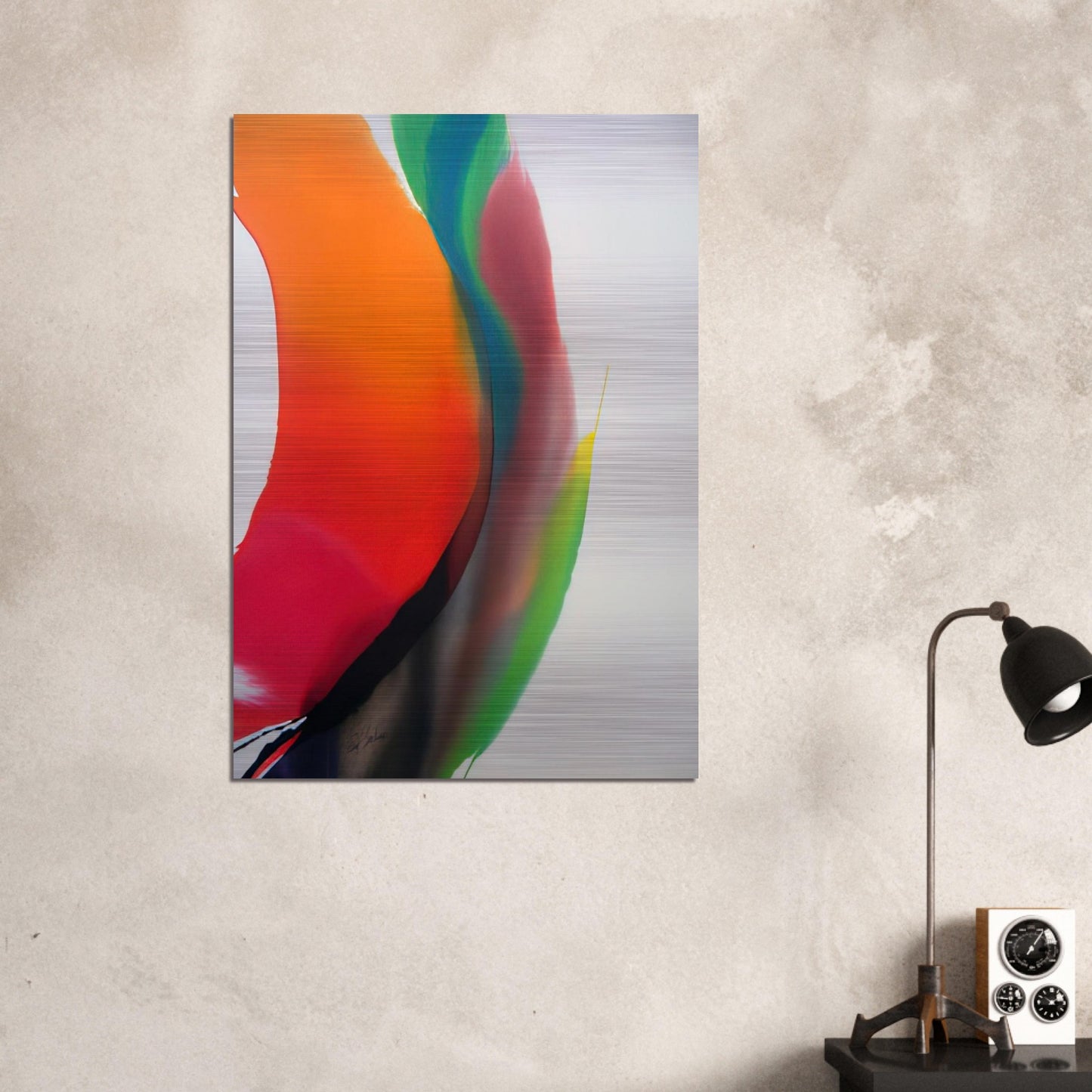 Phenomena Montezuma's Band - 1972 - Paul Jenkins Brushed Aluminum Print - 70x100 cm / 28x40 inches | Paul Jenkins Aluminum Print | Paul Jenkins Prints