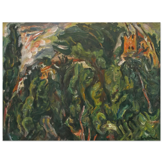 Chaim Soutine - THE RED CASTLE OF CERET 1919 Fine Art Poster - Default Title