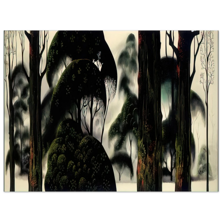 Eyvind Earle - Forest Magic  75x100 cm / 30x40inches Fine Art Poster