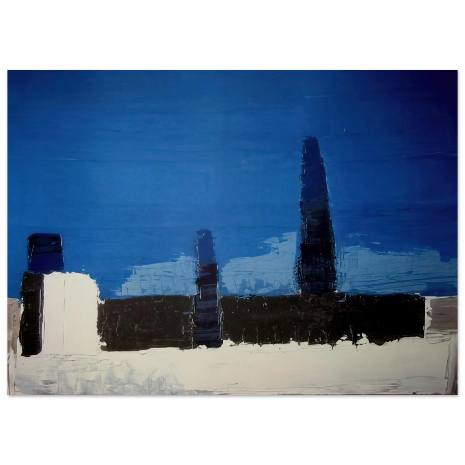 Nicolas de Stael - Fiesole - 1953 Fine Art Poster - 75x100 cm / 30x40 inches