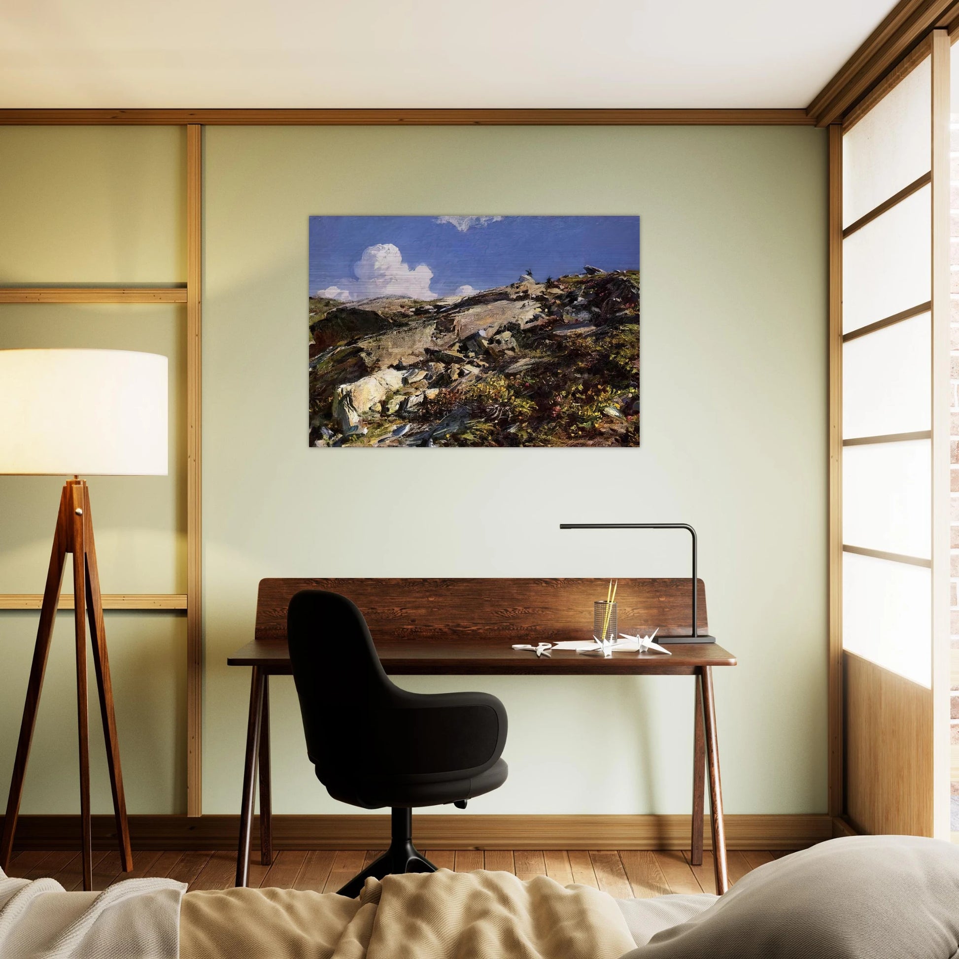 In the Alps - John Singer Sargent Brushed Aluminum Print - 70x100 cm / 28x40 inches | John Singer Sargent Aluminum Print | John Singer Sargent Prints