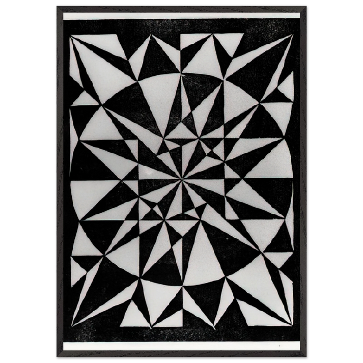 FLOR DE PASCUA BEAUTIFUL - MC Escher 70x100 cm / 28x40 inches Framed Art Print – Black Wooden Frame | Maurits Cornelis Escher Prints