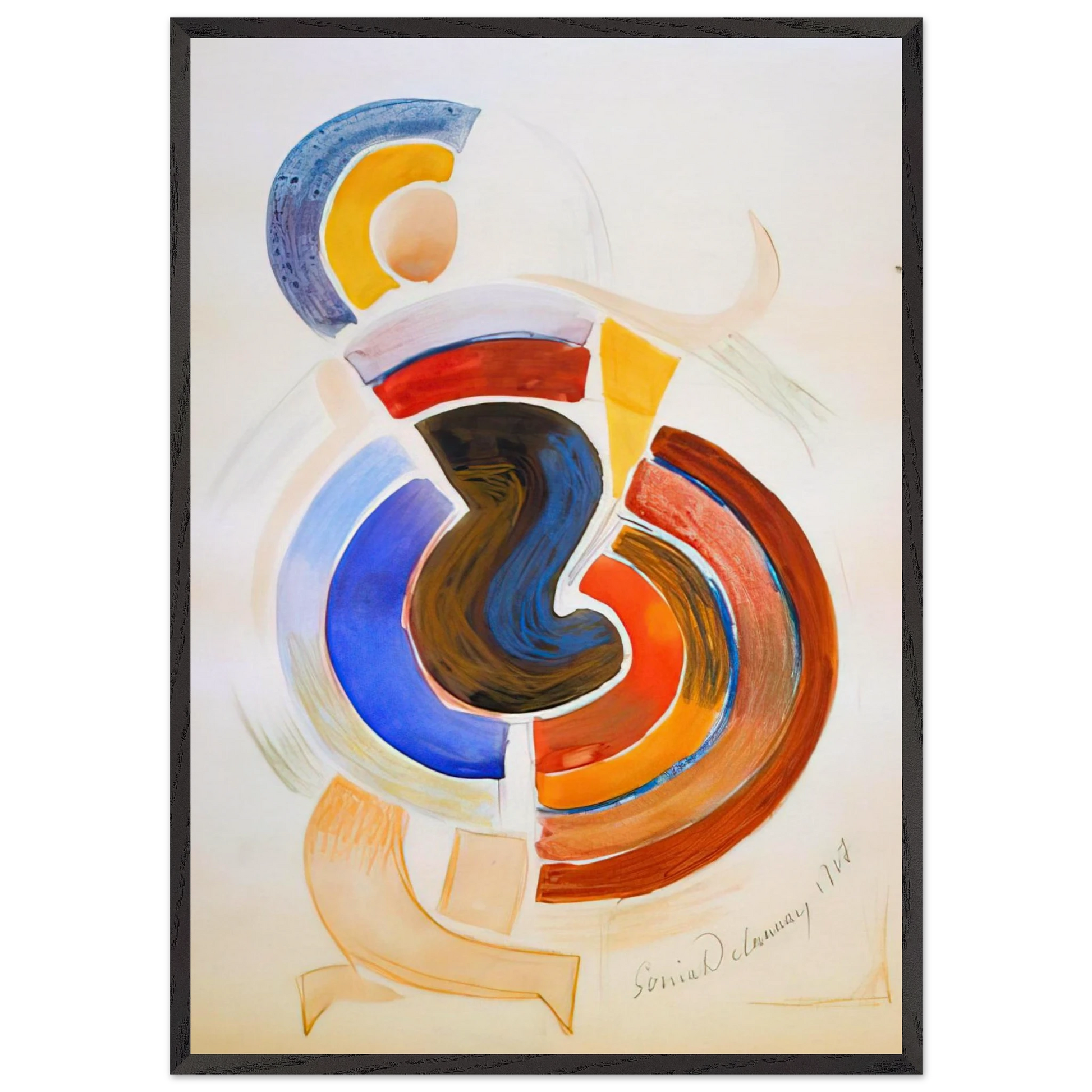 UTITLED - Sonia Delaunay Framed Art Print – Black Wooden Frame - Default Title - -Framed Art Print