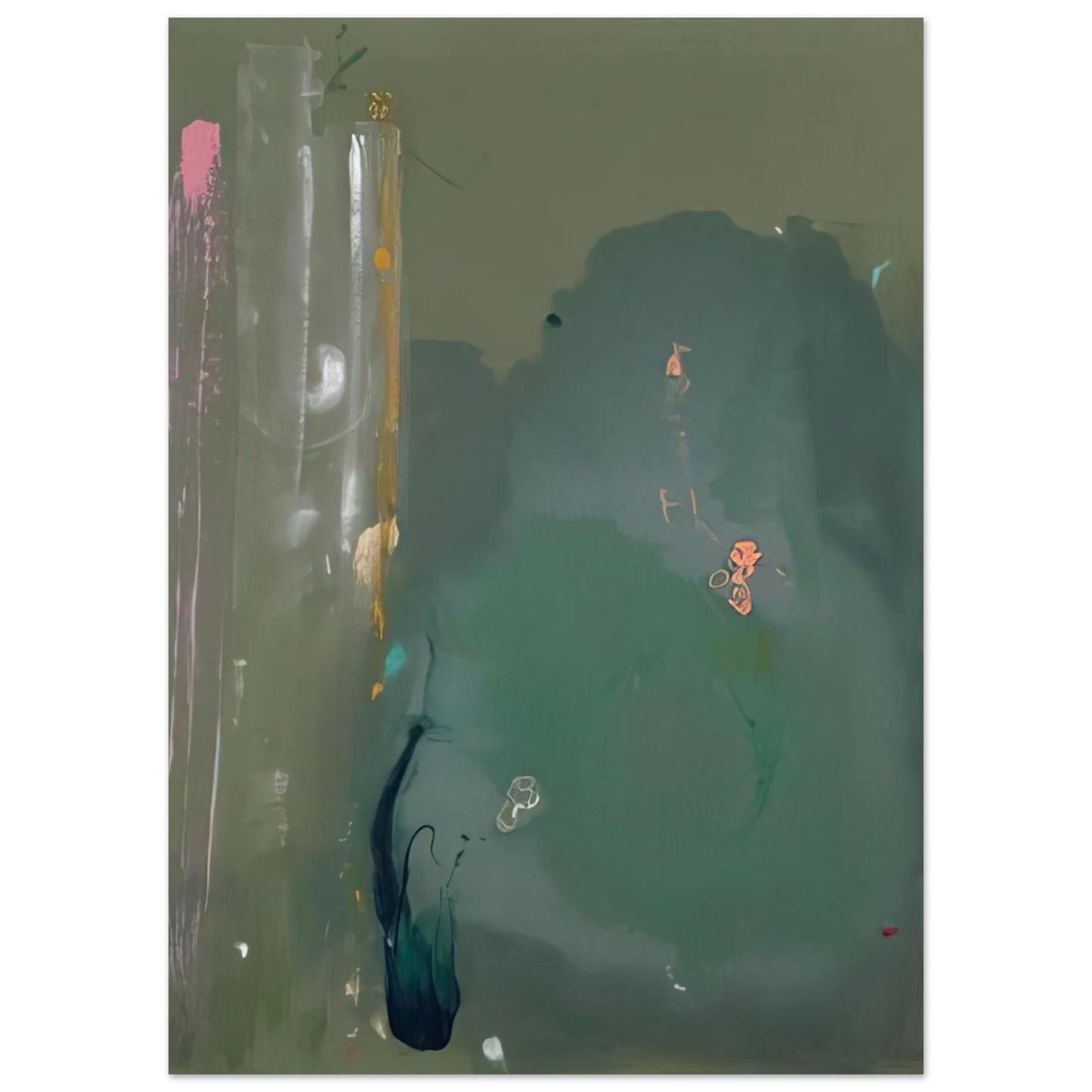 Helen Frankenthaler - CÃ´te d Argent - 1980 Wall art - A2 (42 x 59.4  cm) - Premium Wooden Framed Poster With Fine Art Paper - Wood frame
