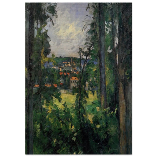 Auvers. View from Nearby - Paul Cézanne Brushed Aluminum Print - 70x100 cm / 28x40 inches | Paul Cézanne Aluminum Print | Paul Cézanne Prints