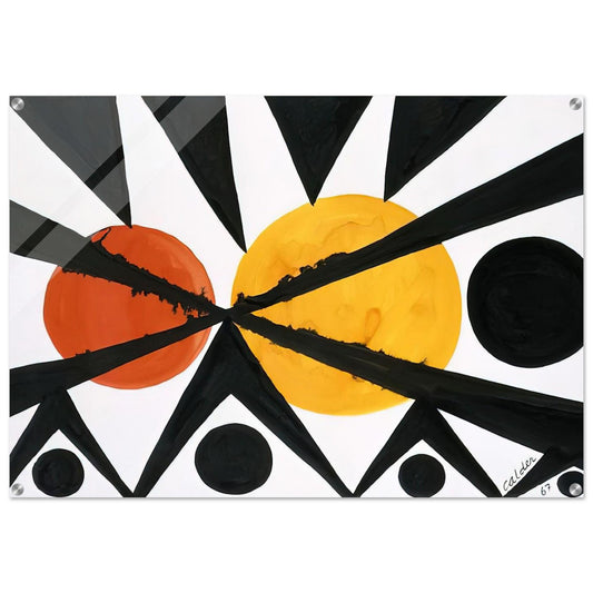 ACROSS THE ORANGE MOONS 1967 - Alexander Calder Acrylic Print - 70x100 cm / 28x40″ inches