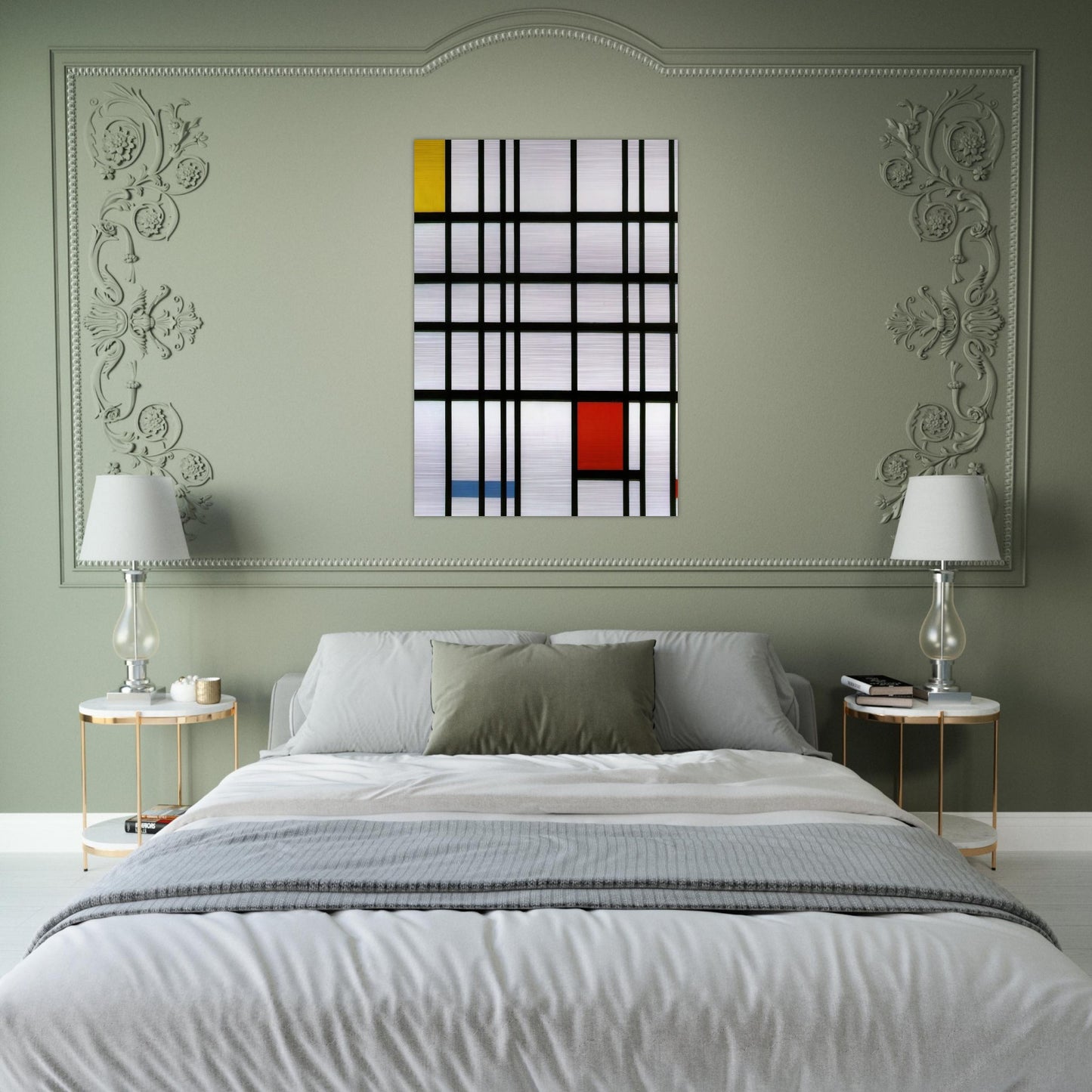 Composition with Red, Yellow and Blue - Piet Mondrian Brushed Aluminum Print - 70x100 cm / 28x40 inches | Piet Mondrian Aluminum Print | Piet Mondrian Prints