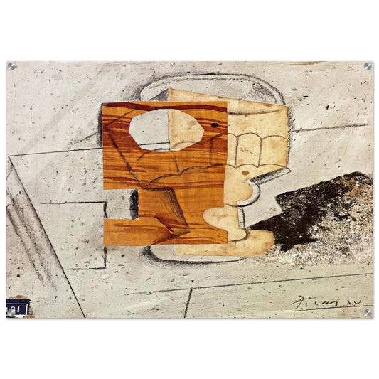 Glass on a Table - 1914 - Pablo Picasso Acrylic Print - 70x100 cm / 28x40″ inches