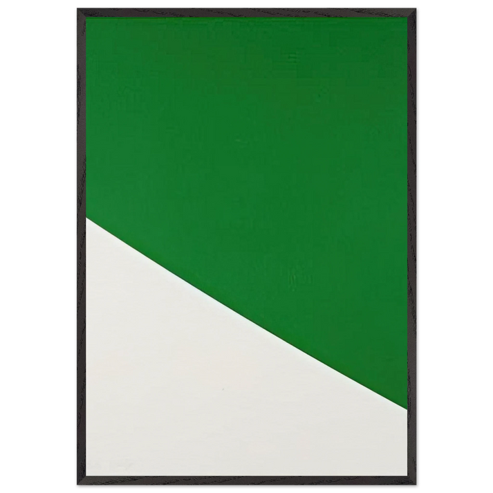 Green Curve - Ellsworth Kelly 70x100 cm / 28x40 inches Framed Art Print – Black Wooden Frame