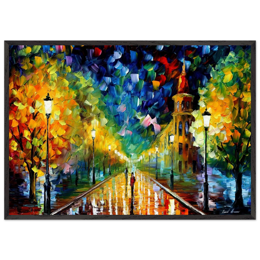 Leonid Afremov N24 - Leonid Afremov Framed Art Print – Black Wooden Frame - Default Title - -Framed Art Print