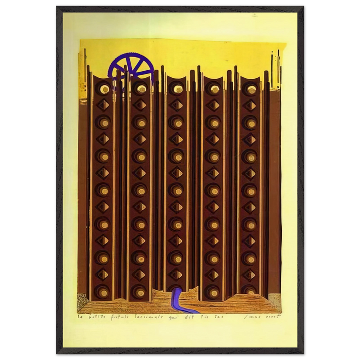 The Small Fistule That Says Tic Tac - Max Ernst 70x100 cm / 28x40 inches Framed Art Print – Black Wooden Frame