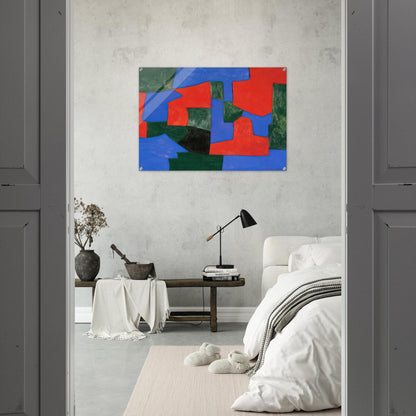 Composition abstraite - 1959 - Serge Poliakoff Acrylic Print - 70x100 cm / 28x40″ inches | Serge Poliakoff Wall Art | Serge Poliakoff Prints
