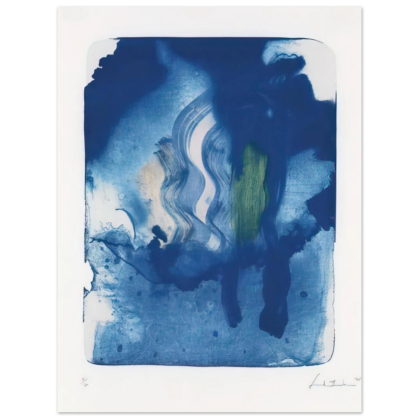 Helen Frankenthaler - Reflections V - 1995 Wall art - 50x70 cm / 20x28 inches - Fine Art Poster - -