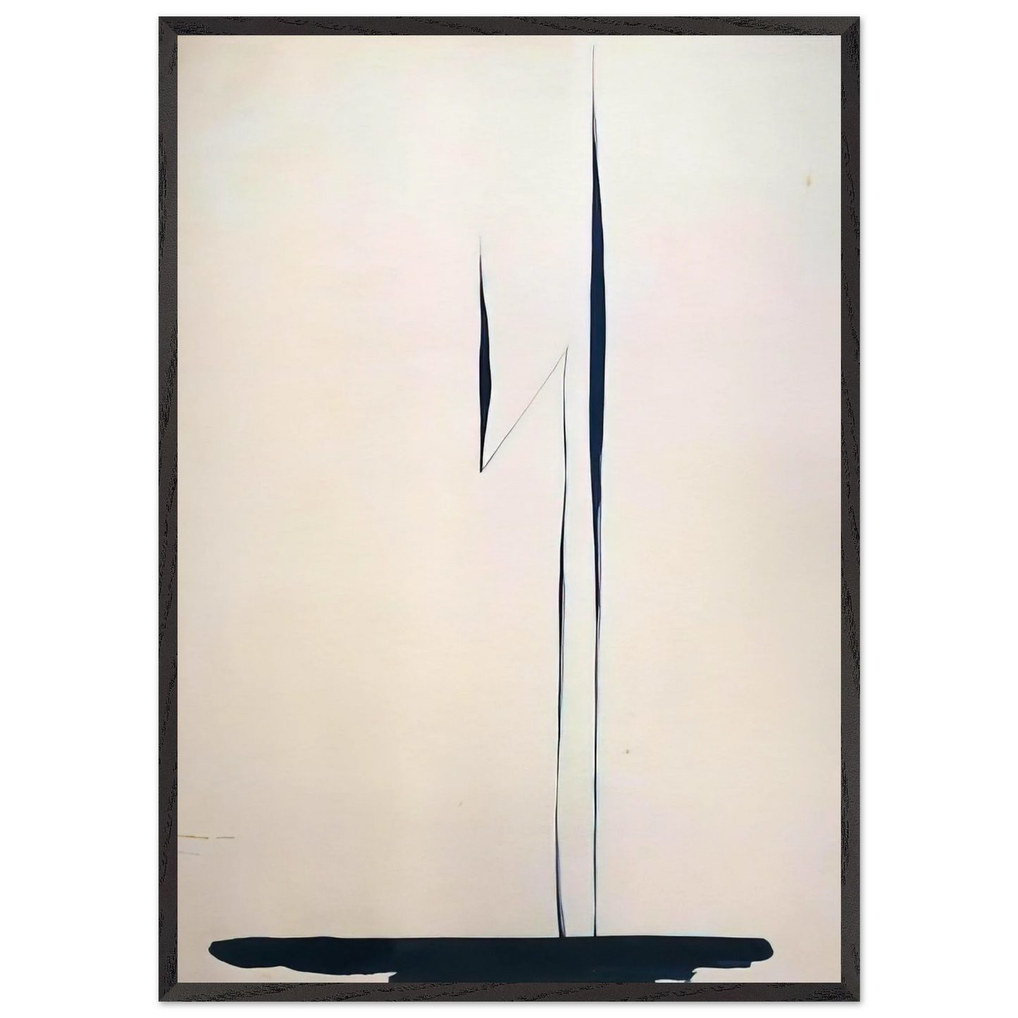 Black Lines 1 - Georgia OKeeffe 70x100 cm / 28x40 inches Framed Art Print – Black Wooden Frame