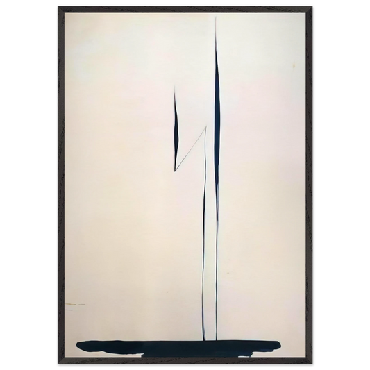 Black Lines 1 - Georgia OKeeffe 70x100 cm / 28x40 inches Framed Art Print – Black Wooden Frame