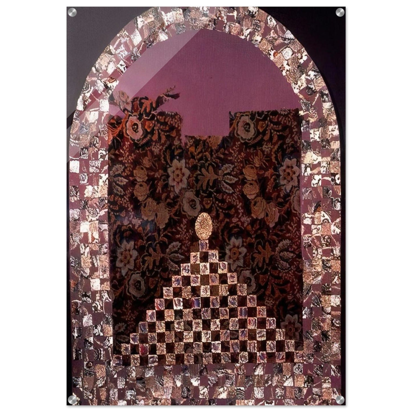 Shrine for the Egg - PD Pattern and Decoration - Miriam Schapiro Acrylic Print - 70x100 cm / 28x40″ inches | Miriam Schapiro Wall Art | Miriam Schapiro Prints