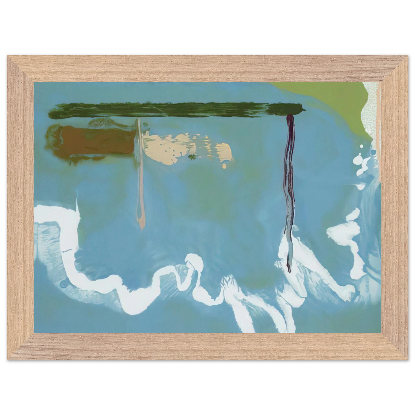 Helen Frankenthaler - Skywriting - 1997 Wall art - A2 (42 x 59.4  cm) - Premium Wooden Framed Poster With Fine Art Paper - Wood frame