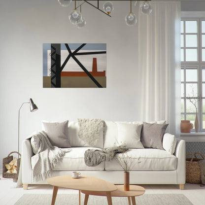 From the Bridge - 1942 - Ralston Crawford Brushed Aluminum Print - 70x100 cm / 28x40 inches | Ralston Crawford Aluminum Print | Ralston Crawford Prints